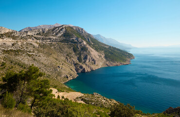 Coast of Croatian Riviera landscape