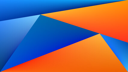 ABSTRACT TRIANGLE BACKGROUND BLUE ORANGE GRADIENT MESH SMOOTH LIQUID COLORFUL BLURRED DESIGN VECTOR TEMPLATE GOOD FOR MODERN WEBSITE, WALLPAPER, COVER DESIGN 