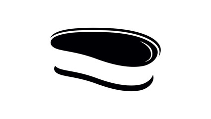 oval Jacuzzi, black isolated silhouette