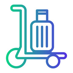 trolley Line Gradient Icon