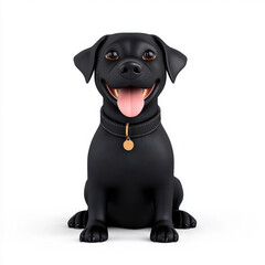 Obraz premium Joyful Black Labrador Puppy,Smiling Sweetly!