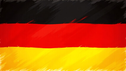 Naklejka premium German flag with artistic brushstroke design 