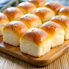 Freshly Baked Bread Rolls with Sesame Seeds