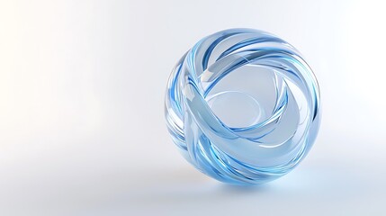 A blue sphere with a white background