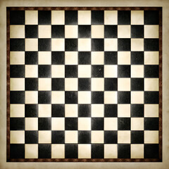 Vintage Chessboard. Classic Game Board Texture