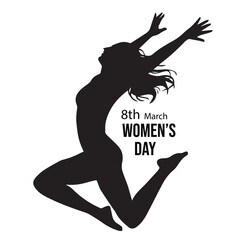 women day typography design
