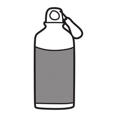 plain water bottle, black and white line art, vector
