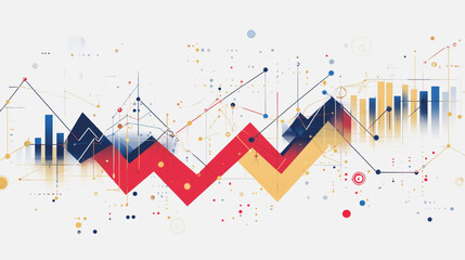 charts and graphs with statistics to innovative analyze business potential and forecast future development of companies growth.