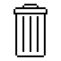 Trash pixel icon simple desiggn pixel art
