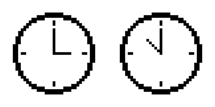 Time watch pixel art icon