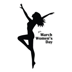 women day typography design