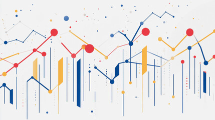 charts and graphs with statistics to innovative analyze business potential and forecast future development of companies growth.