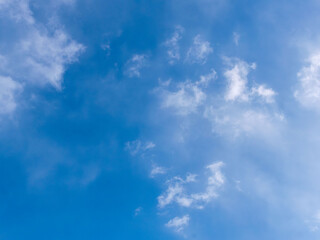 1月の青空と白い雲92