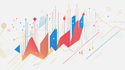charts and graphs with statistics to innovative analyze business potential and forecast future development of companies growth.