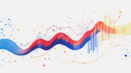 Obraz premium charts and graphs with statistics to innovative analyze business potential and forecast future development of companies growth.