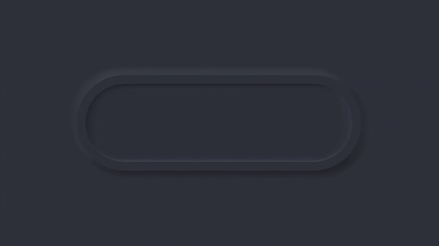 Animation of Black neumorphism button, Minimalist neumorphism podium or stage reveals from top view for placing a product or the object.