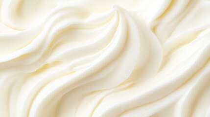Creamy Swirls of Whipped Cream Texture 