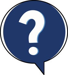 Question Mark Speech Bubble Vector Graphic
