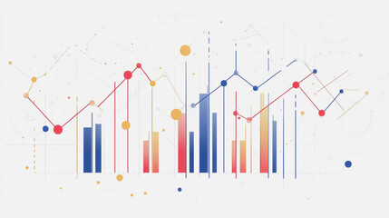 charts and graphs with statistics to innovative analyze business potential and forecast future development of companies growth.