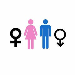 male and female child symbols