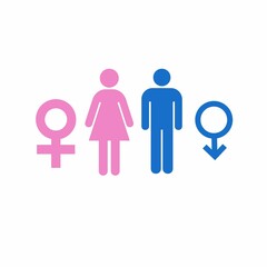 Icons or sign male and female 