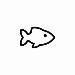 fish seafood animal icon vector sign