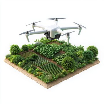 Innovative sustainable agriculture strategy utilizing drones urban farm visual content eco-friendly environment aerial view user experience focus