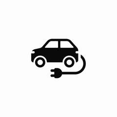 electro car automobile transport icon vector sign
