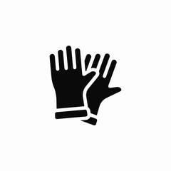 Obraz premium safety gloves protection icon vector sign