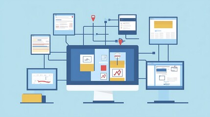 Workflow designed on computers using SOPs for business efficiency