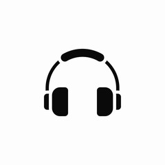 headphones audio music icon vector sign