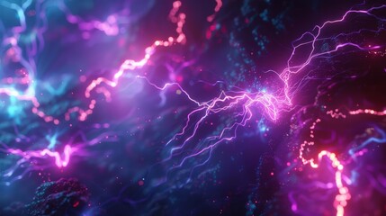 Fototapeta premium Capture the mesmerizing dance of electricity in a photorealistic 3D rendering Illuminate the scene with vibrant