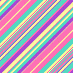 Vibrant diagonal stripes in pastel pink, purple, yellow, and teal create a cheerful, playful pattern. Ideal for backgrounds, textiles, websites, and more  Download now for your design projects.