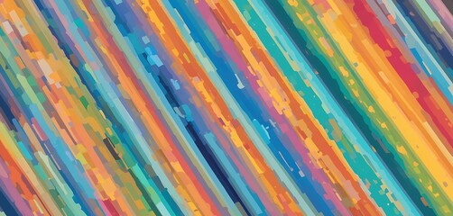 Abstract Colorful Diagonal Stripes Pattern Design