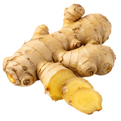 Fototapeta premium Whole ginger root on a transparent background