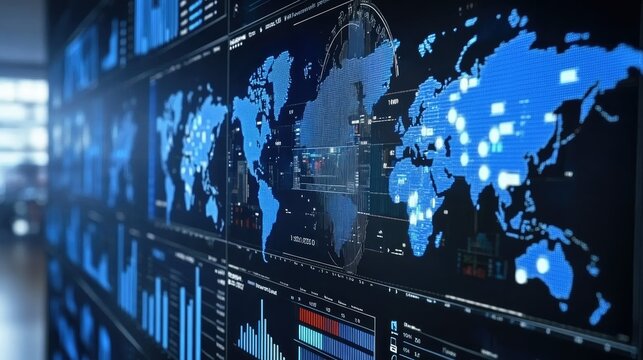 Global Network Data Visualization on Digital Display