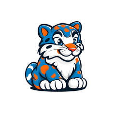 Simple leopard head illustration. Leopard head badge emblem logo icon isolated on white	