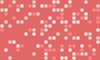 Abstract coral background featuring a scattered pattern of pastel squares.  Perfect for website banners, presentations, or adding a modern, minimalist touch to your design projects.