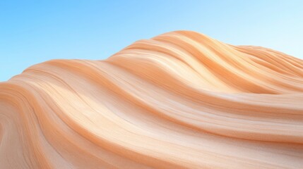 Obraz premium the desert wind creating wave-like formations in the sand, with soft