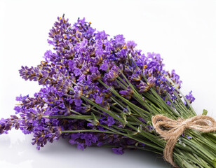 Fototapeta premium Bunch of lavander isolated on white background.