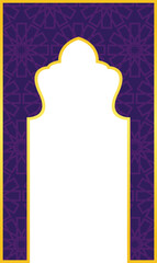 Islamic Frame with Pattern Vector