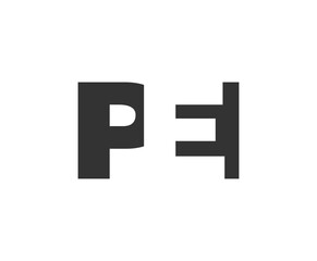 PEI logo design. Initial letter P E I bold font style for tech startups, consulting, corporate branding. Creative company name, headlines typography identity, trendy logotype.