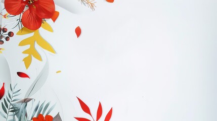 Obraz premium Creative White Background: Unlock the Infinite Possibilities of Advertising Flyers