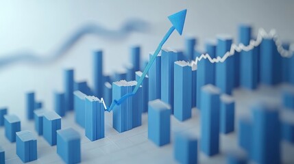 a vibrant financial business concept featuring colorful bar graphs and intricate data charts on a sleek office desk