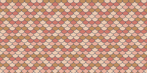 Elegant seamless pattern featuring a fish scale design in soft, earthy tones.  Ideal for textile prints, wallpapers, website backgrounds, and packaging design.
