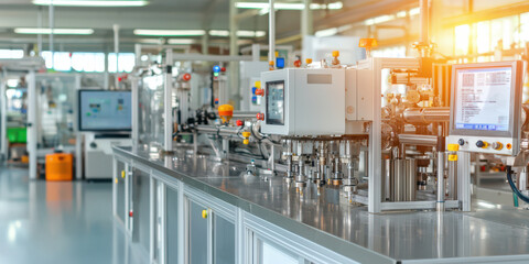 High tech machinery running efficiently in modern industrial setting