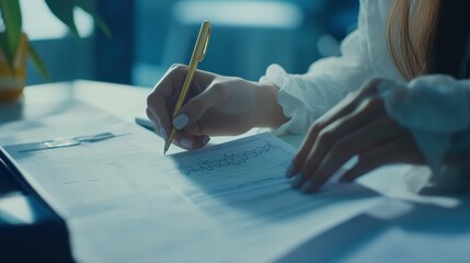 a vibrant financial business concept featuring colorful bar graphs and intricate data charts on a sleek office desk