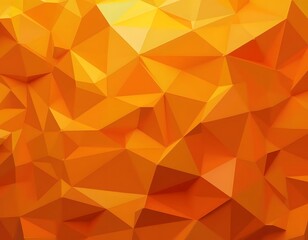 Fototapeta premium Abstract Orange Polygonal Texture: Vibrant Low-Poly Art