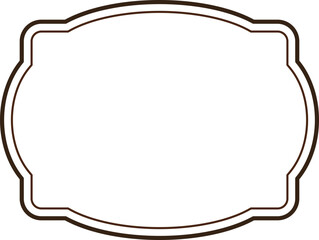 A simple brown frame, perfect for adding text or images. Classic and elegant.