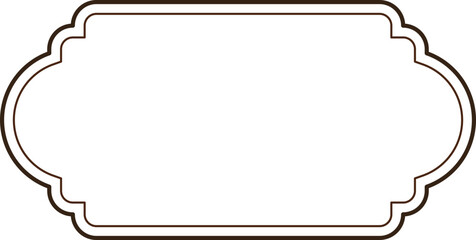 Blank ornate brown frame, perfect for text or images. Classic and elegant design.